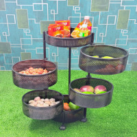 6 Layer Premimum (Round) Full Metal Fruit/Vegetable Rack